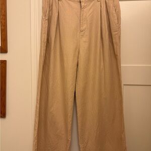 GAP Women’s linen Wide leg Tan Trousers